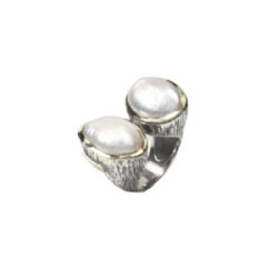 Anillo Styliano plata oro 9k perlas