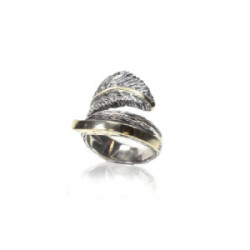 Anillo plata y oro