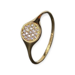 Anillo oro 18k zirconitas