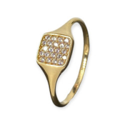 Anillo oro 18k zirconitas