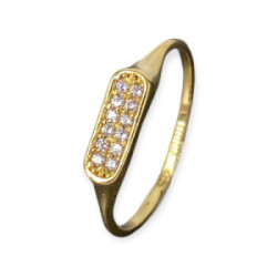 Anillo oro 18k zirconitas