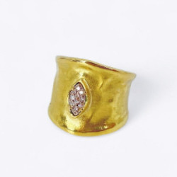 Anillo oro amarillo 18k, diamantes